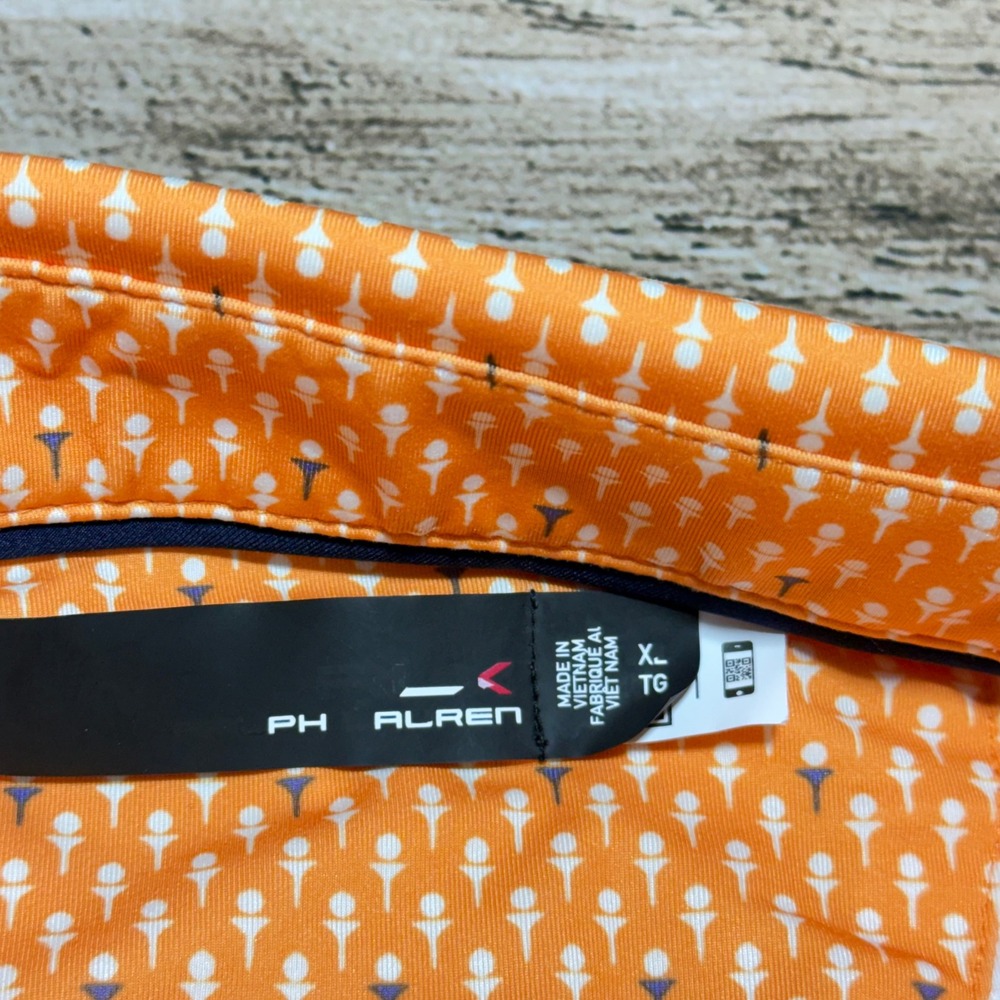 RLX Ralph Lauren Golf Polo Shirt Mens XL Orange Tee AOP Print Performance - Picture 4 of 7